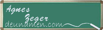 Agnes Zeger Visitenkarte